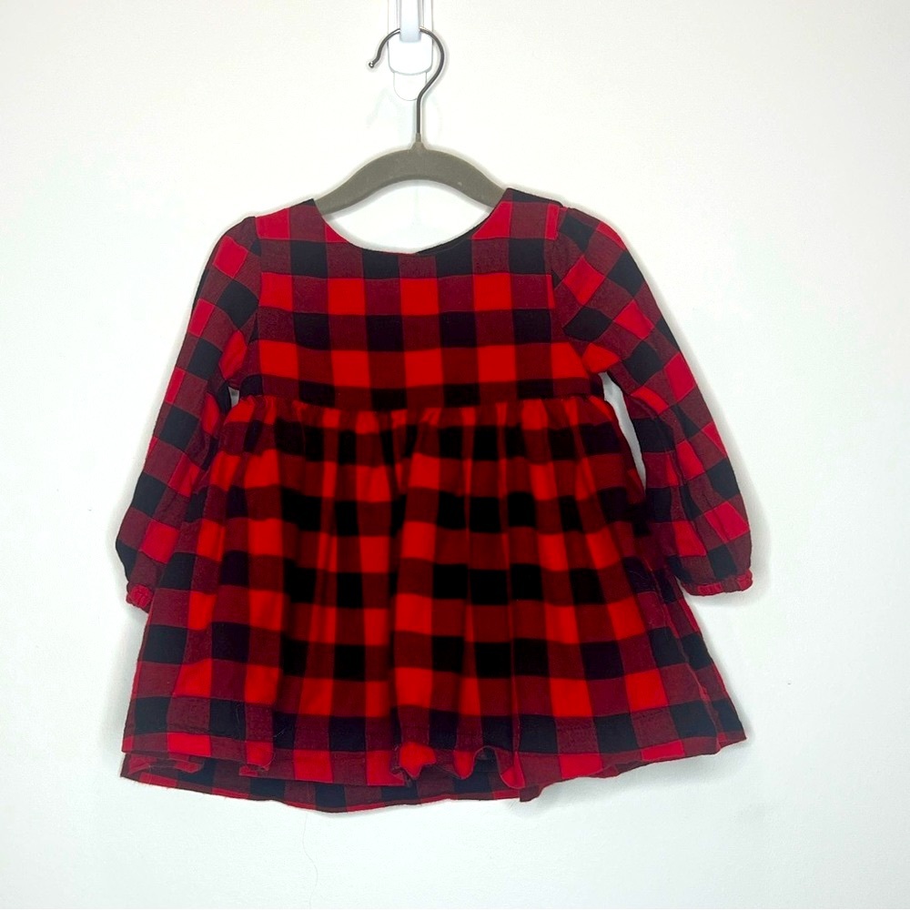 Red and Black Plaid Baby Dress